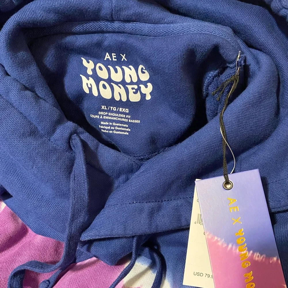 American Eagle x Young Money Tye Dye Hoodie Sweatshirt - Picture 3 of 7